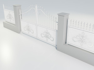 Wrought Iron Gate 2 Modello 3D