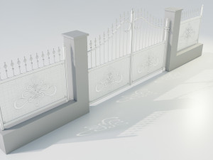 Wrought Iron Gate 2 Modello 3D