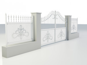 Wrought Iron Gate 2 Modello 3D