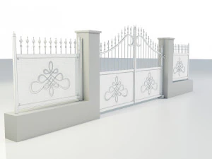 Cancello in ferro battuto 2 Modello 3D