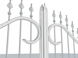 Cancello in ferro battuto 2 Modello 3D
