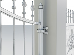 Wrought Iron Gate 2 Modello 3D