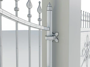 Cancello in ferro battuto 2 Modello 3D