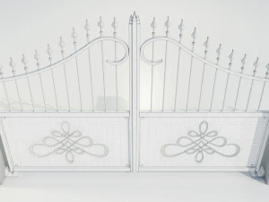 Cancello in ferro battuto 2 Modello 3D