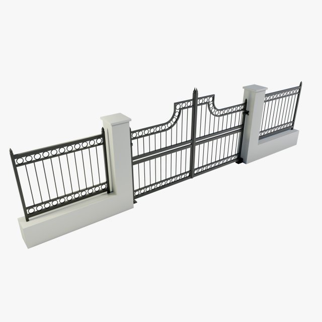 Wrought Iron Gate 3 Modello 3D .c4d .max .obj .3ds .fbx .stl .blend 