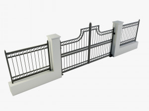 Wrought Iron Gate 3 3D Model