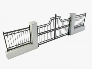 Smeedijzeren poort 3 3D Model