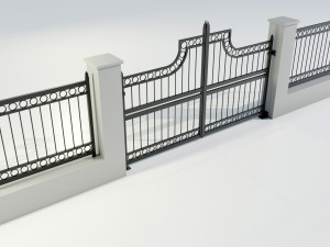 Wrought Iron Gate 3 Modello 3D