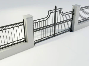 Wrought Iron Gate 3 3D Model