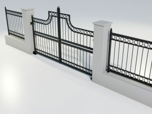 Wrought Iron Gate 3 Modello 3D