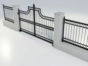 Wrought Iron Gate 3 3D Model