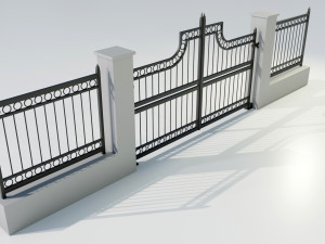 Wrought Iron Gate 3 Modello 3D
