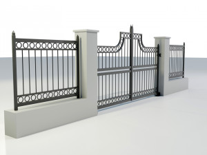 Wrought Iron Gate 3 Modello 3D