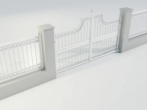 Wrought Iron Gate 3 3D Model