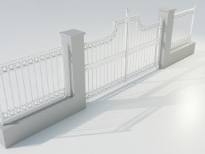 Wrought Iron Gate 3 Modello 3D