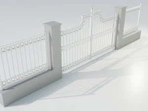 Wrought Iron Gate 3 3D Model