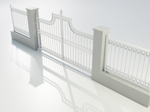 Wrought Iron Gate 3 Modello 3D