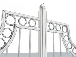Wrought Iron Gate 3 Modello 3D