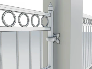 Wrought Iron Gate 3 3D Model