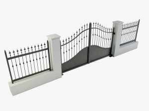Wrought Iron Gate 4 Modelo 3D