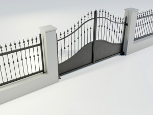 Wrought Iron Gate 4 3D Model