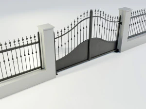 Wrought Iron Gate 4 3D Model