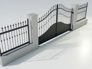 Wrought Iron Gate 4 3D Model