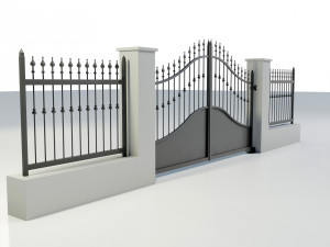 Wrought Iron Gate 4 3D Model