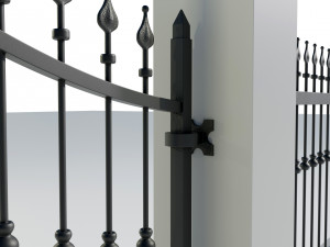 Wrought Iron Gate 4 3D Model