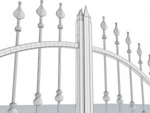 Wrought Iron Gate 4 3D Model