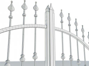 Wrought Iron Gate 4 3D Model