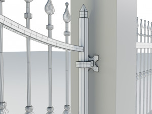Wrought Iron Gate 4 3D Model
