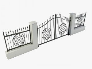 Wrought Iron Gate 5 3D Model