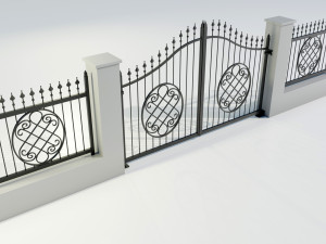 Wrought Iron Gate 5 Model 3D