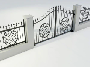 Wrought Iron Gate 5 3D Model