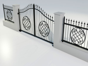 Wrought Iron Gate 5 Model 3D