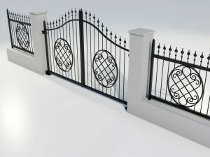 Wrought Iron Gate 5 3D Model
