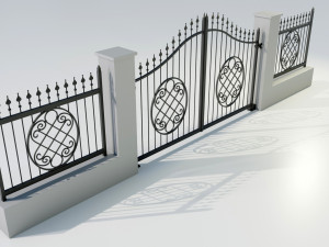 Wrought Iron Gate 5 Model 3D