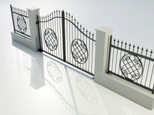 Wrought Iron Gate 5 Model 3D