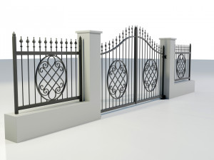 Wrought Iron Gate 5 Model 3D
