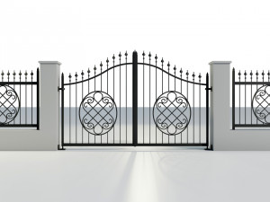 Wrought Iron Gate 5 Model 3D