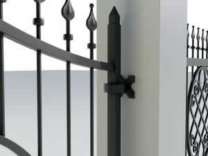 Wrought Iron Gate 5 Model 3D