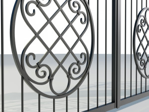 Wrought Iron Gate 5 Model 3D
