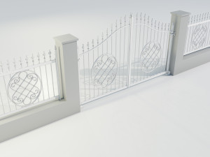 Wrought Iron Gate 5 Model 3D