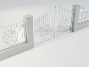 Wrought Iron Gate 5 3D Model