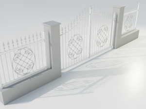 Wrought Iron Gate 5 Model 3D