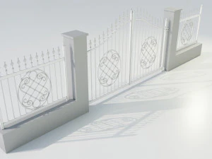 Wrought Iron Gate 5 3D Model