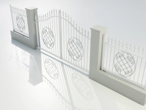 Wrought Iron Gate 5 3D Model