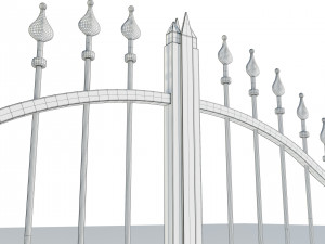 Wrought Iron Gate 5 Model 3D