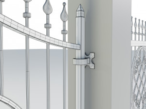 Wrought Iron Gate 5 Model 3D